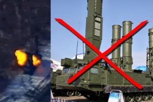 Įamžino vaizdą, kaip ukrainiečiai sunaikinta retą rusų priešraketinę sistemą