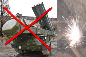 Parodė, kaip ukrainiečiai tiksliu smūgiu į gabalus ištaškė grėsmingą rusų raketų sistemą