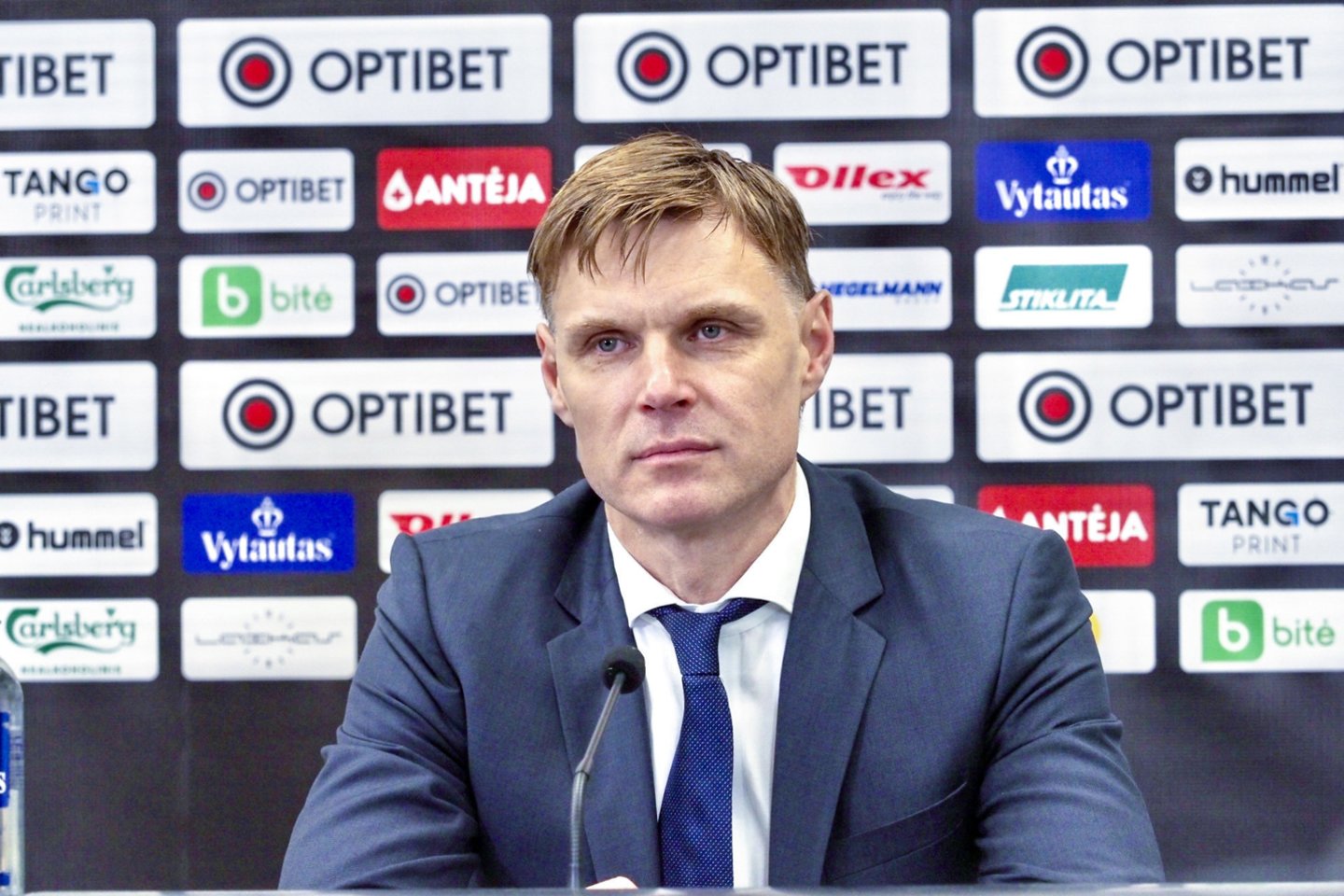 Edgaras Jankauskas po 5 metų pertraukos grįžta prie Lietuvos futbolo rinktinės vairo.<br>V.Ščiavinsko nuotr.