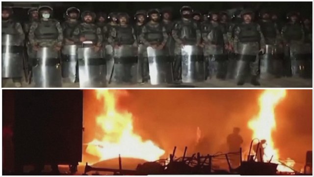 Pakistane nerimsta žiaurūs susirėmimai ir protestai: prie buvusio premjero namų – sukeltas gaisras