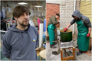 Įspūdinga: savanoriai Ukrainos kariams pagamino 27 tūkst. apkasų žvakių