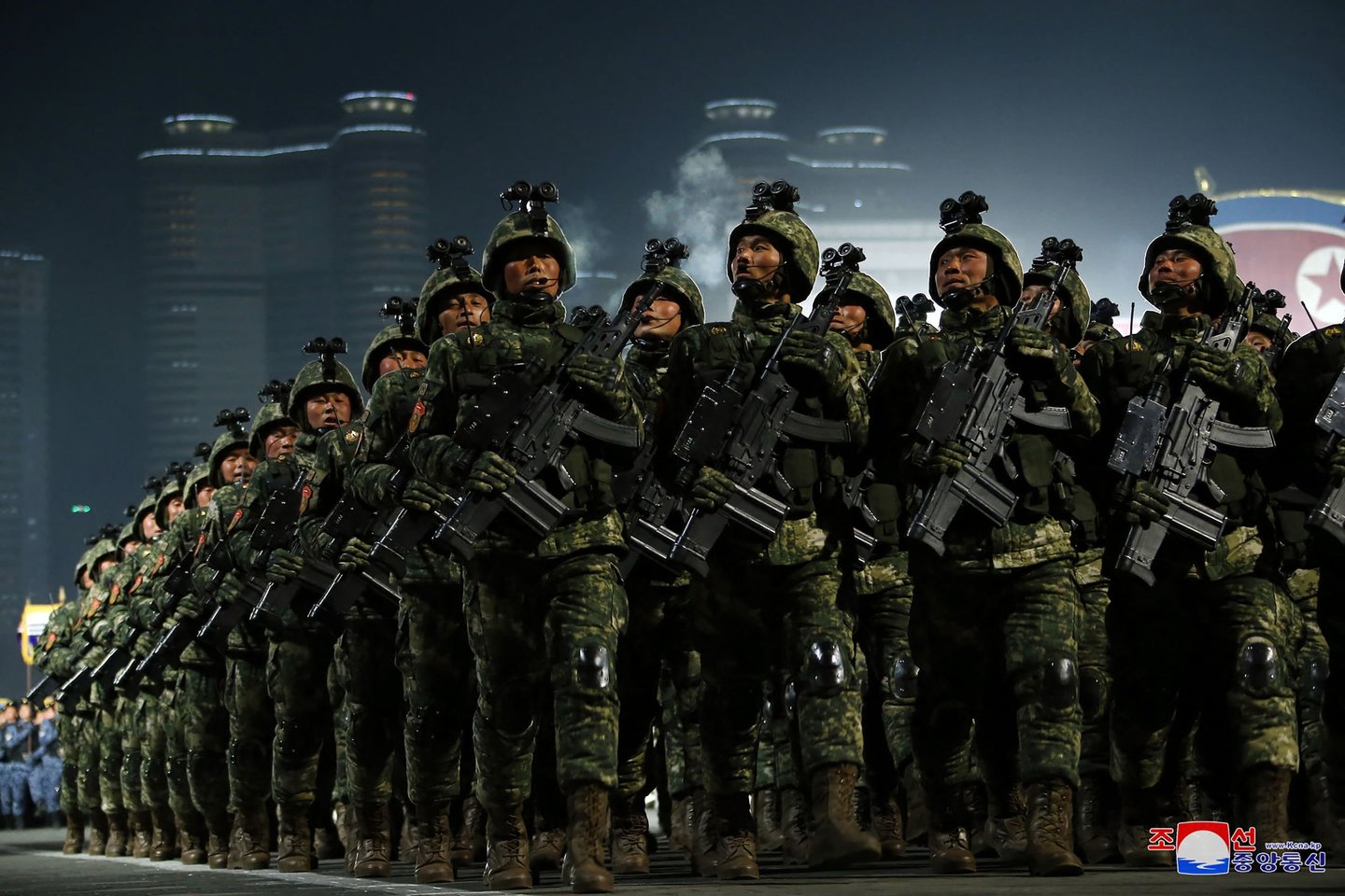 Šiaurės Korėjos kariai.<br>AFP/Scanpix nuotr.