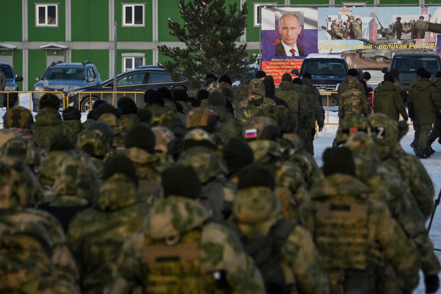 Karas Ukrainoje. Rusijos rezervistai.<br>Reuters/Scanpix nuotr.