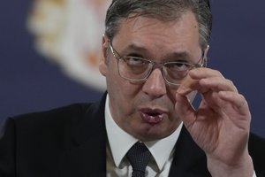 Serbijos prezidentas sukritikavo sprendimą išduoti V. Putino arešto orderį: „Su kuo dabar kalbėsitės?“