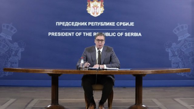 Serbijos prezidentas kritikuoja sprendimą dėl V. Putino arešto: tiki – tai pratęs karą