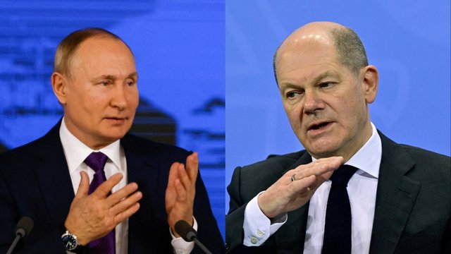 O. Scholzo ir V. Putino pokalbių detalės: diskusijos vokiečių kalba ir skirtingos pozicijos