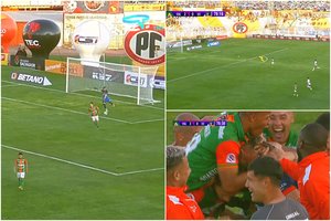 Stebuklingas vartininko įvartis: po smūgio iš daugiau nei 100 metrų laukia įrašas Guinnesso rekordų knygoje