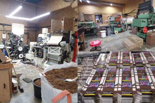 Nelegalaus tabako fabrike – produkcija už milijonus eurų: pareigūnai pasidalijo filmuota medžiaga