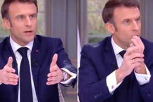 E. Macronui – dar vienas smūgis: kritikos lavina užgriuvo dėl elgesio interviu metu
