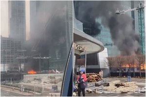 Maskvos centre kilo gaisras