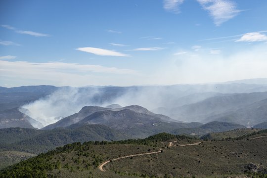 Miško gaisras Ispanijoje.