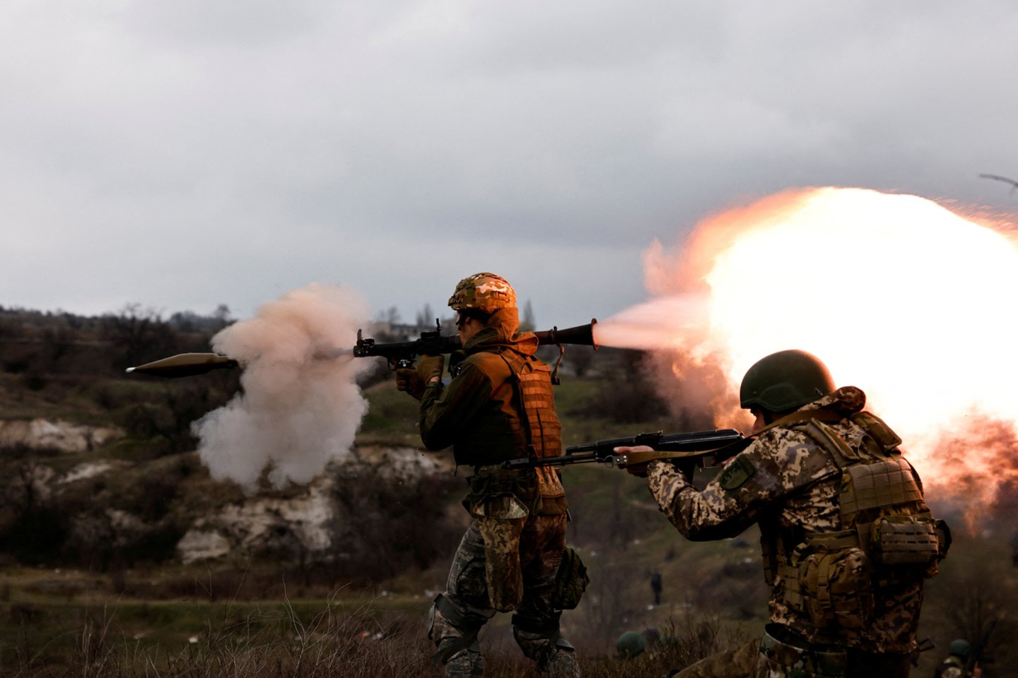 Karas Ukrainoje, Ukrainos karių apmokymai.<br>Reuters/Scanpix nuotr.