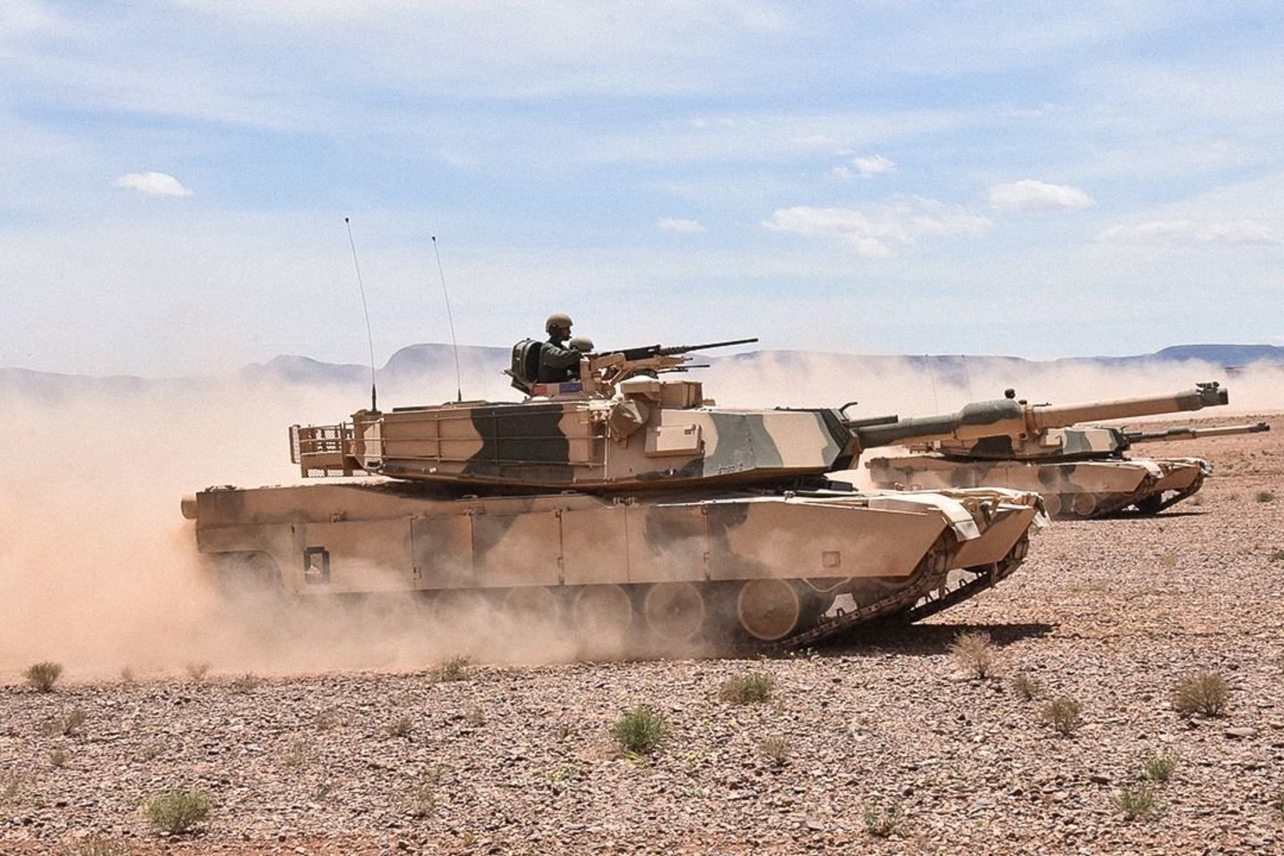 Maroke naudojami „Abrams M1A1 SA“.<br> Atvirųjų šaltinių nuotr.