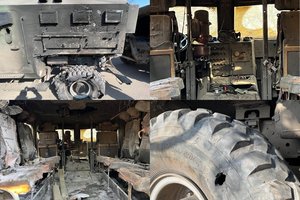 Įspūdingi vaizdai: ukrainiečių automobilis ištvėrė rusų ugnį, kariai pristatyti ten, kur reikėjo