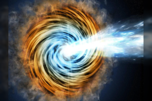 Tai – ne galaktika, tai – juodoji skylė. Ir ji kaip tik atsigręžė į Žemės pusę