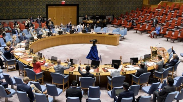 Rusija pirmininkaus JT Saugumo Tarybai: esą rengiasi aptarti naują pasaulio tvarką