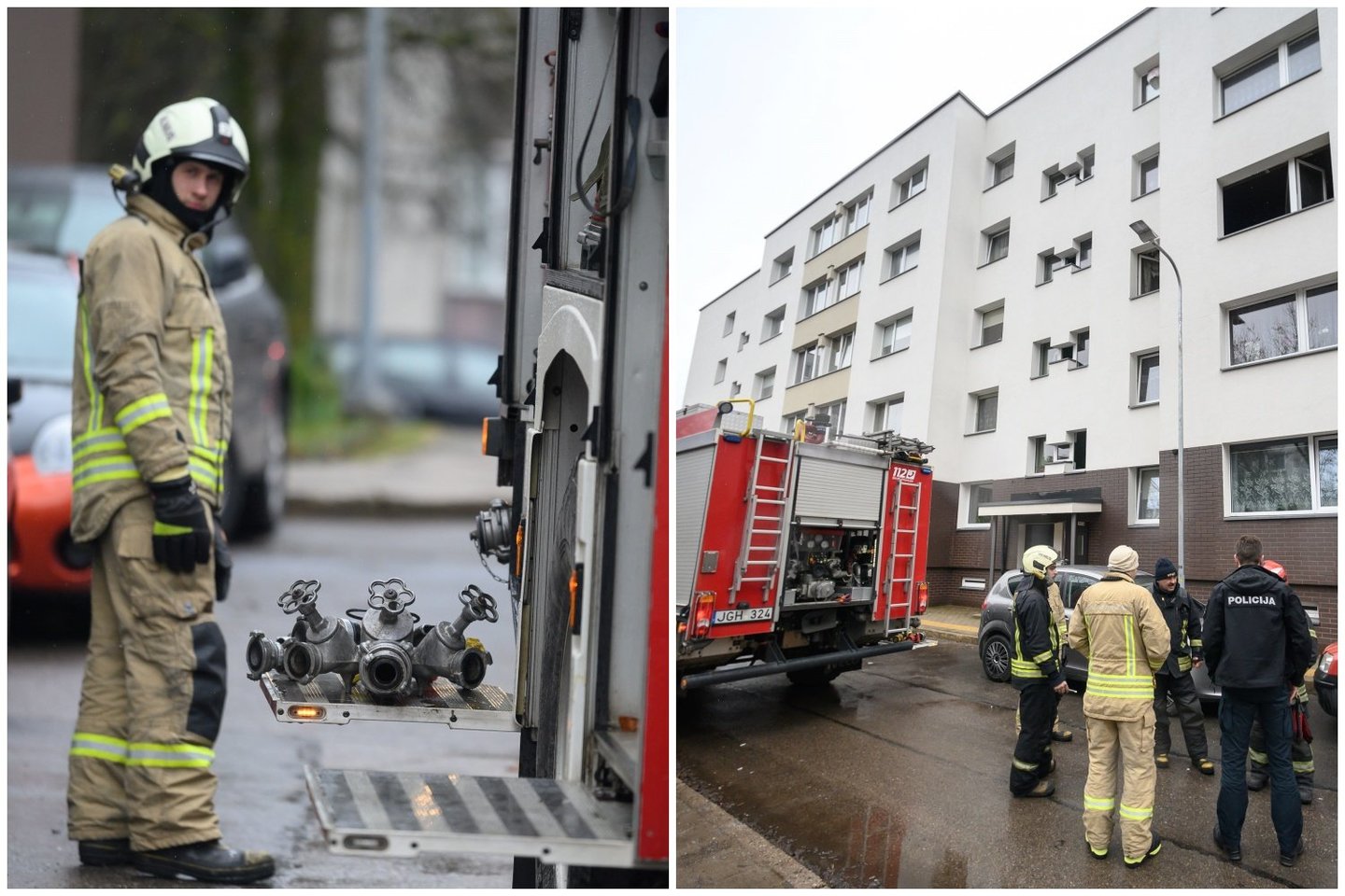  Per gaisrą Vilniuje nukentėjo moteris.<br> V.Skaraičio nuotr.