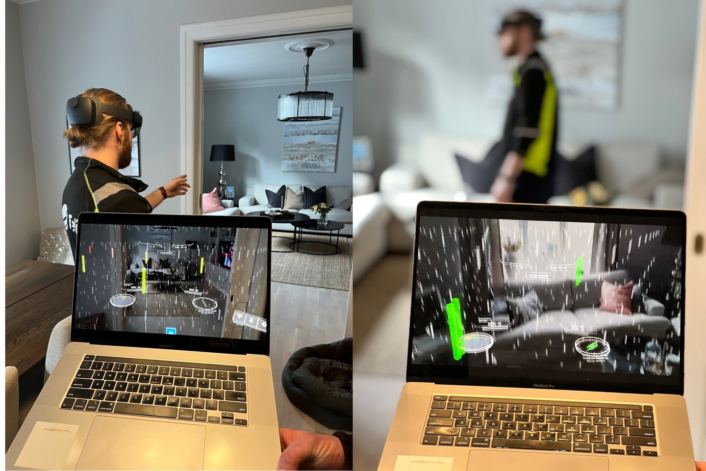  „Telia“ inžinieriai Norvegijoje šią savaitę pradėjo testuoti JAV startuolio „BadVR“ sukurtus „SeeSignal“ papildytos realybės akinius, jie leidžia klientų namuose ar biuruose vizualiai matyti mobiliojo, WiFi ir Bluetooth ryšio bangas.<br> „Telia“ nuotr., lrytas.lt mont.