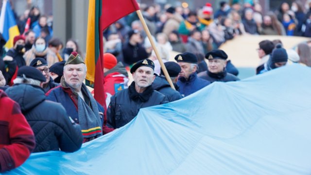 Vilniuje vyksta 50-tasis Ukrainos palaikymo mitingas: tikina – jie tęsis tol, kol bus pasiekta pergalė