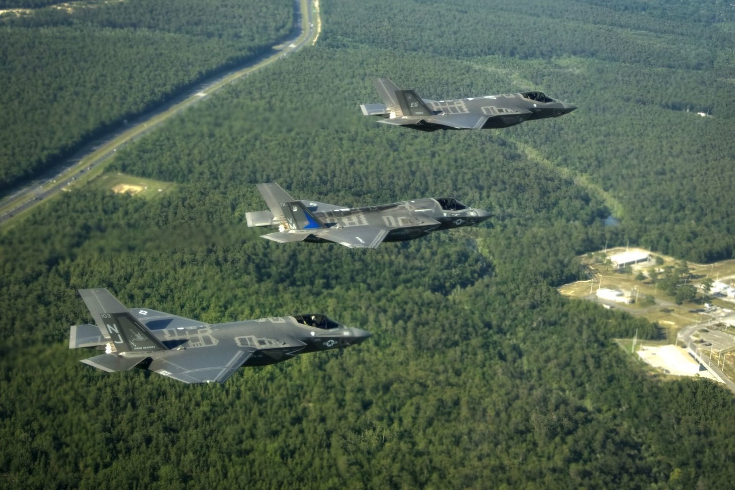  „F-35“ prie Eglino karinės oro bazės JAV.<br> Wikimedia commons