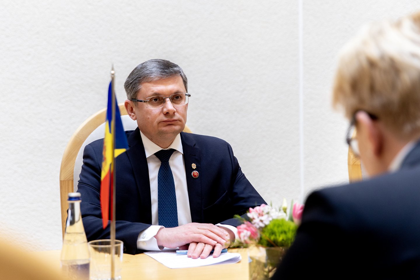 Ingrida Šimonytė antradienį susitiko su Lietuvoje viešinčiu Moldovos parlamento pirmininku Igoriu Grosu.
