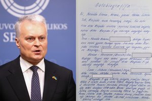 Ką savo ranka prašyme Komunistų partijai parašė G. Nausėda: apie tėtį, mamą, sesę ir save