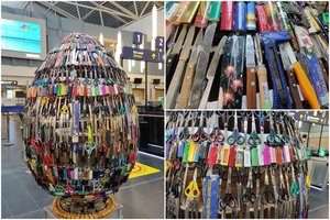 Vilniaus oro uoste – originalus margutis: papuoštas tūkstančiu lėktuve draudžiamų gabenti daiktų