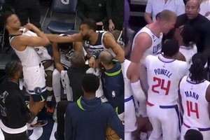 Nepanašu į Velykas: net dviejų NBA komandų žaidėjai pliekėsi tarpusavyje, susilaužė riešą