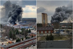 Netoli Maskvos po sprogimo kilo didžiulis gaisras