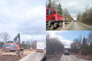 Kėdainiuose vairuotojams kantrybės reikės iki rudens – prasidėjo kapitalinis kelio remontas
