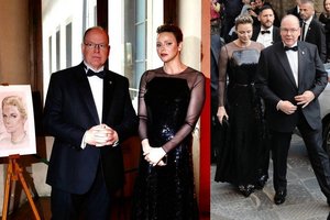 Florencijoje – itin retas kunigaikštienės Charlene pasirodymas ir ypatinga dovana Monako kunigaikščiui Albert'ui II