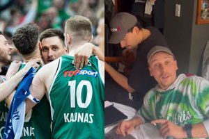 „Pravalturo“ direktorius su K. Tiškevičiumi užtraukė dainą apie „Žalgirio“ atkrintamųjų svajonę