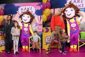 Animacinio filmo „Kakė Makė: mano filmas“ premjeroje – Viktorija Macijauskienė ir Karolina Meschino su vaikais