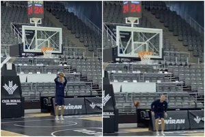 Lyg geriausiais laikais: Šaras pademonstravo savo krepšinio sugebėjimus