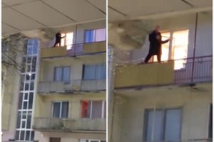 Reginys išgąsdino kaunietę: „Miesto centre ant balkono turėklų – žmogus“