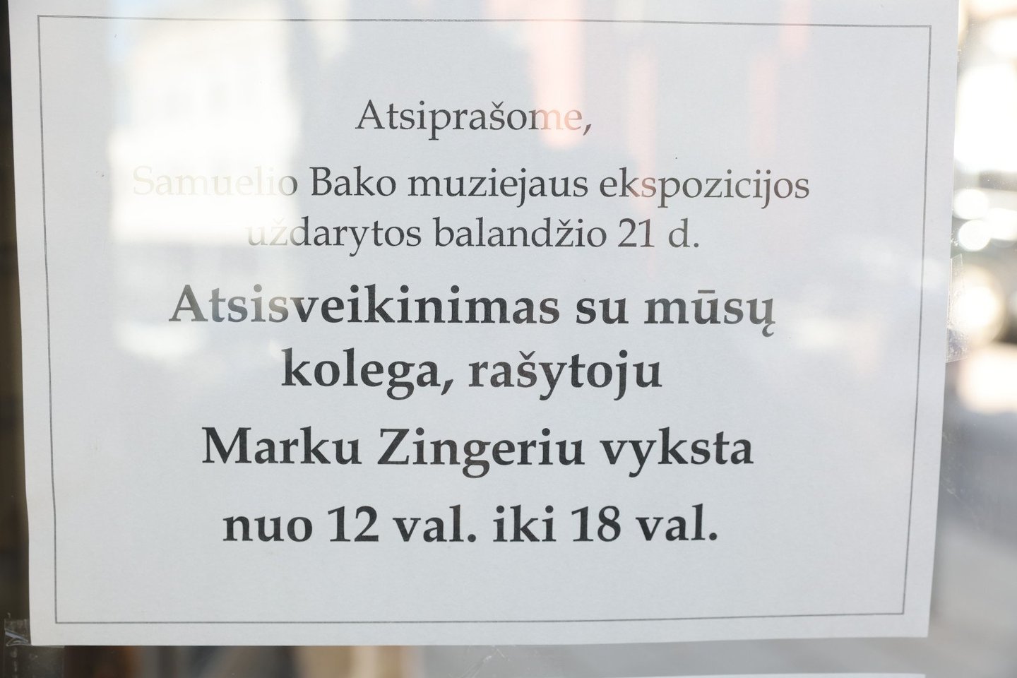  Vilniuje atsisveikinama su M.Zingeriu.<br> R.Danisevičiaus nuotr.