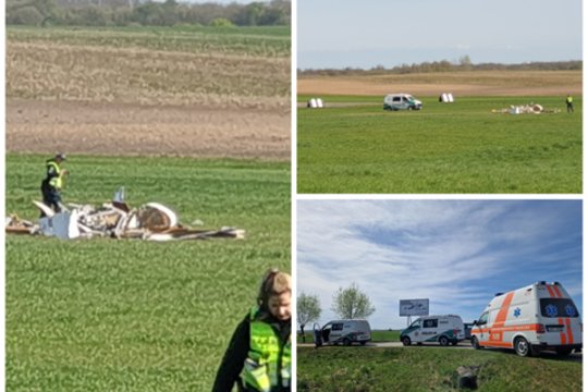 Nelaimė Tauragės rajone: aerodrome nukritus lėktuvui žuvo žmogus