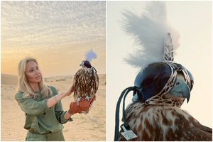 Lietuvės kurtas kepures sakalams perka turtingiausi Arabijos pusiasalio gyventojai: jų kaina siekia ir 65 tūkst. eurų.