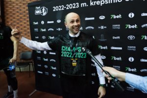 Euforijos apimtas NKL čempionų treneris V. Pliauga: „Neįtikėtina, labai ilgai to laukiau!“