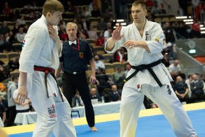 Viesulo greičiu į Europos kiokušin karatė čempionų gretas įsiveržęs P. Žimantas: „Einame teisingu keliu“