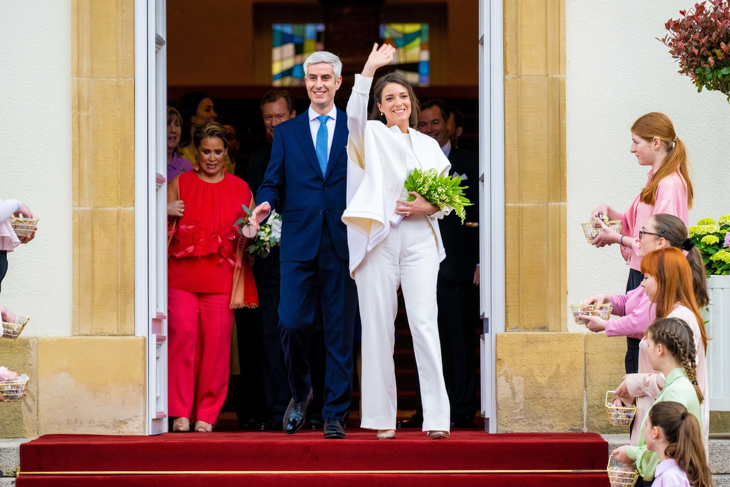 Susituokė Liuksemburgo princesė Aleksandra ir Nicolas Bagory.<br> Scenpix/Dutch Press Photo/Cover Images nuotr.