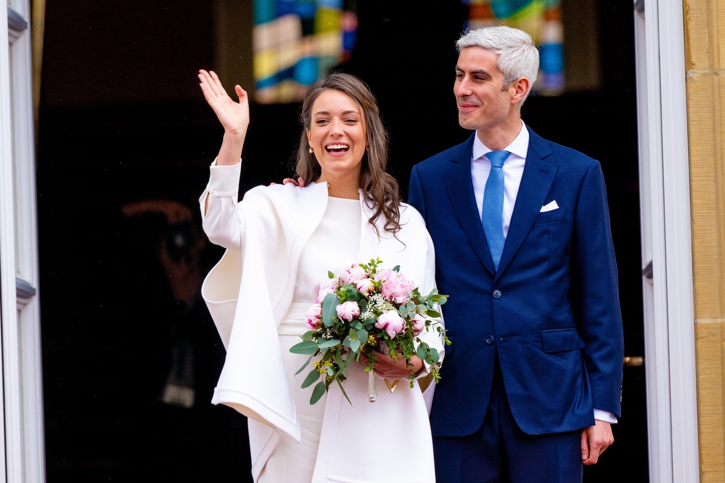 Susituokė Liuksemburgo princesė Aleksandra ir Nicolas Bagory.<br> Scenpix/Dutch Press Photo/Cover Images nuotr.