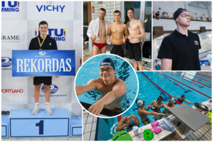 Seniausią Lietuvos plaukimo rekordą pamušęs Dž. Miškinis nusitaikė į Paryžiaus olimpiadą: dėl svajonės ryžosi išskirtiniam poelgiui