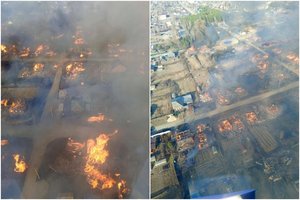 Rusijoje – didelis gaisras: ugnis sunaikino ištisus kaimus