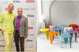 Verslininkas V. Daukintis kartu su dizaino žvaigžde iš Niujorko K. Rashidu pristato Lietuvai ypatingą baldų kolekciją