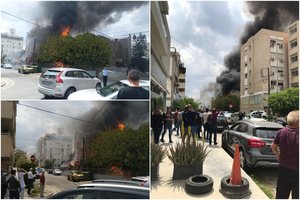 Žiniasklaida: Kipre dega Rusijos kultūros ir mokslo centro pastatas, įtaria įmetus Molotovo kokteilį