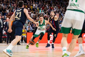 Šaro „Barcelona“ juokauti su „Žalgiriu“ Eurolygos ketvirtfinalyje nežada – pirmame mače užsmaugė kauniečius