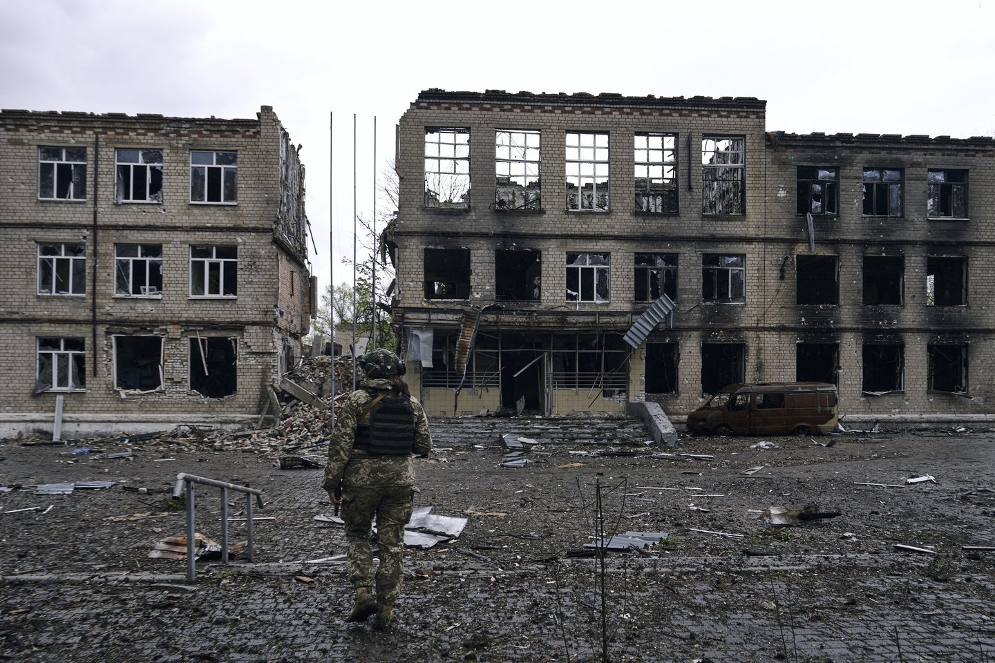 Karas Ukrainoje, Avdijivka.<br>AP/Scanpix nuotr.