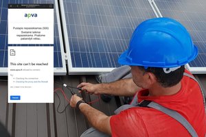 Norintiems paramos saulės elektrinėms įsigyti – galvos skausmas: neveikia interneto puslapis