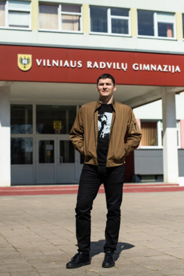 Vilniaus Radvilų gimnazijos istorijos mokytojas Mantvydas Kiaušinis.